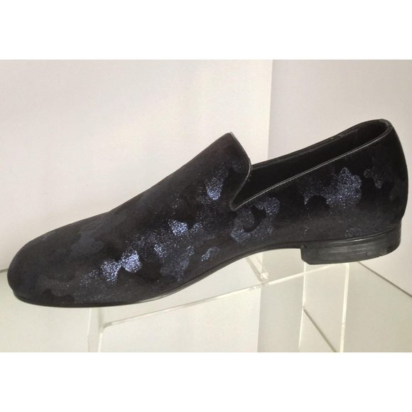 NEW JIMMY CHOO Men\'s Black Camouflage Sloane Loafers (Size 42) main image 5
